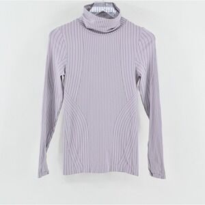 Athleta Flurry Endeavour Rib Turtleneck Top Size XS Purple‎ Warm Long Sleeve Ski